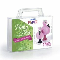 Nouveau 😍 Graine Créative Pate Fimo Coffret Pâte Polymère Ma Première Figurine - Pinky Et Rosy Les Flamants Roses 🎁