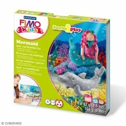 Remise ⌛ Kit Pâte Fimo Kids - Sirène - Niveau Difficile 🎁