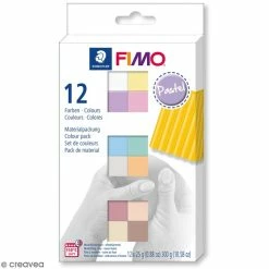 Sortie ⌛ Coffret Pâte Fimo Soft - Couleurs Pastel - 12 X 25 G ✨
