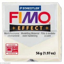 Promo ✨ Pâte Fimo Effect Blanc Métallique Nacré 08 - 56 Gr 😀