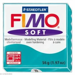 Remise 🔔 Pâte Fimo Soft Bleu Menthe Poivrée 39 - 56 Gr 🧨