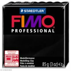 Promo 🎉 Pâte Fimo Professional Noir 9 - 85 Gr 😉