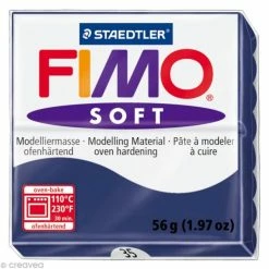 Remise 🔔 Pâte Fimo Soft Bleu Royal 35 - 56 Gr ⭐