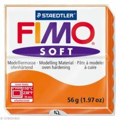 Meilleure vente 😀 Pâte Fimo Soft Orange Mandarine 42 - 56 Gr 🧨