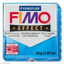 Sortie 😀 Pâte Fimo Effect Bleu Translucide 374 - 56 Gr 😉