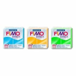 Acheter 😀 Graine Créative Pate Fimo 3 Pâtes Polymères Effet Néon - Bleu-Orange-Vert 🤩