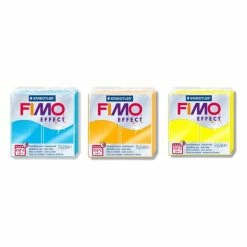Budget ✨ Graine Créative Pate Fimo 3 Pâtes Polymères Effet Néon - Bleu-Orange-Jaune ✨