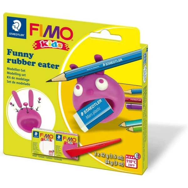 Sortie 😍 Fimo Fimo Kids Kit De Modelage Kids "Funny Rubber Eater" ✨ 3 Sortie 😍 Fimo Fimo Kids Kit De Modelage Kids "Funny Rubber Eater" ✨