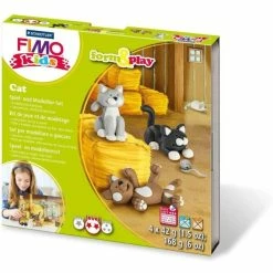 Sortie 😀 Pate Fimo Fimo Kids Kit De Modelage Form & Play "Cat" ✨