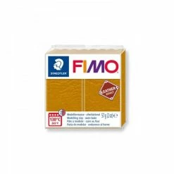 Vente flash 😀 Perlesmania Fimo Classic 1 Pain 56g Pate Polymère FIMO Effet CUIR Ocre 8010-179 💯