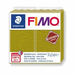 Tout neuf ❤️ Czech Beads Exclusive FIMO Effet Cuir Vert Olive, De L'Artisanat, De L'Art, De L'Argile Polymère, Argile À La Main, De L'A ⭐