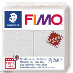 Nouveau ⭐ Pâte Fimo Effet Cuir Ivoire - 57 G ⭐