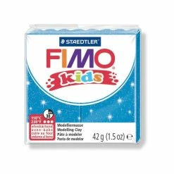 De gros 🎁 Czech Beads Exclusive FIMO Kids 42g - Enfants Bleu Avec Des Paillettes En Pâte à Modeler, Argile Polymère, Argile De L'Art ✔️
