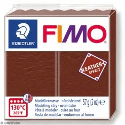 Acheter ✔️ Pâte Fimo Effet Cuir Marron - 57 G ⭐