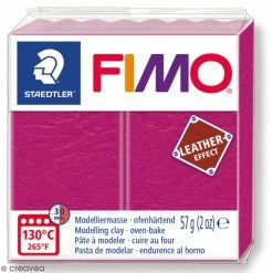 De gros 👍 Pâte Fimo Effet Cuir Fuschia - 57 G 🔔