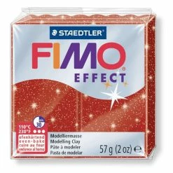Acheter ❤️ Czech Beads Exclusive FIMO Effect Rouge Avec Des Paillettes 57 Octies, D'Artisanat, De La FIMO, Un Four D'Argile, Modelage ⭐
