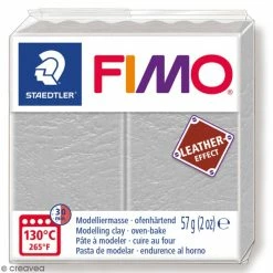 Budget 🎁 Pâte Fimo Effet Cuir Gris Pale - 57 G 🥰