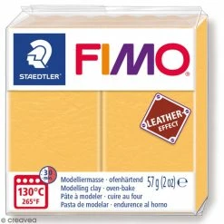 Bon marché 🎁 Pâte Fimo Effet Cuir Jaune Safran - 57 G 👍