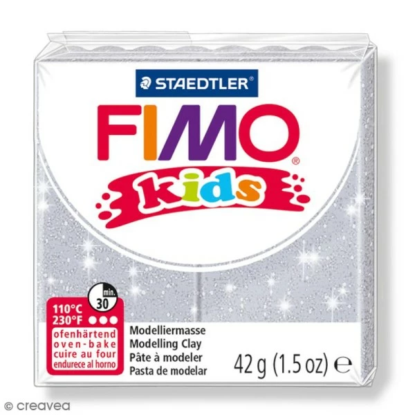 Remise đ PĂąte Fimo Kids Gris PailletĂ© 812 - 42 G đ„ 3 Remise đ PĂąte Fimo Kids Gris PailletĂ© 812 - 42 G đ„