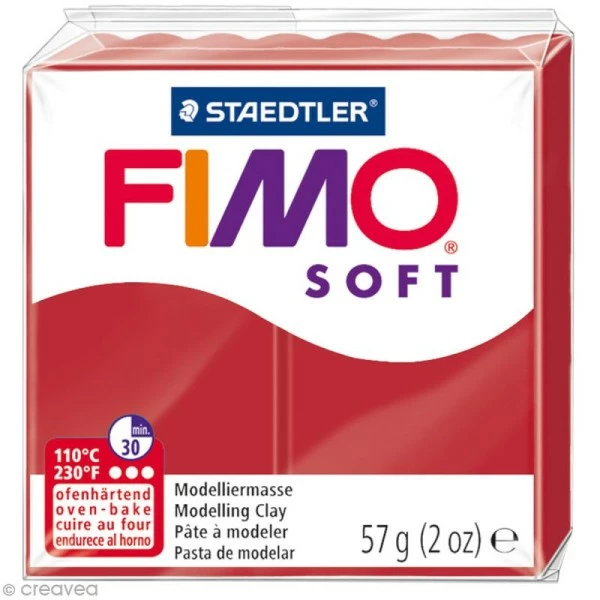 Tout neuf đ Pâte Fimo Soft Rouge NoĂŤl 8020-2 P - 57 G â 3 Tout neuf đ Pâte Fimo Soft Rouge NoĂŤl 8020-2 P - 57 G â